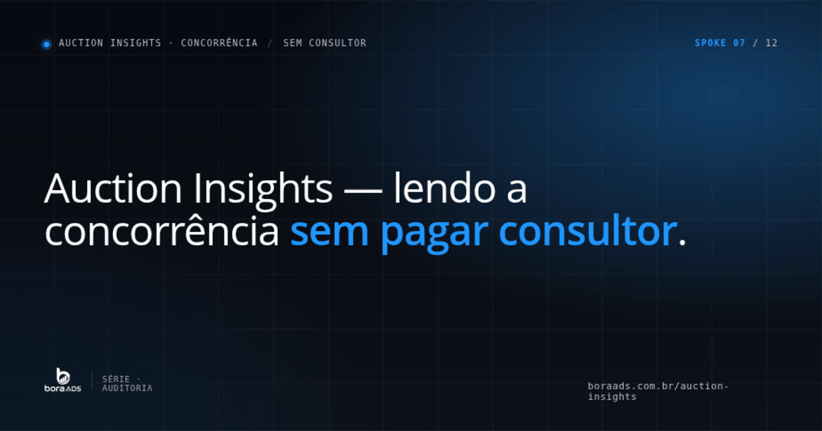 Auction insights Google Ads: como ler a concorrência sem consultor